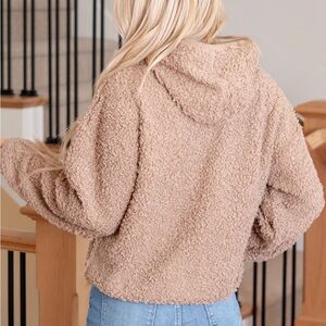 Zip Up Teddy Sherpa Hoodie